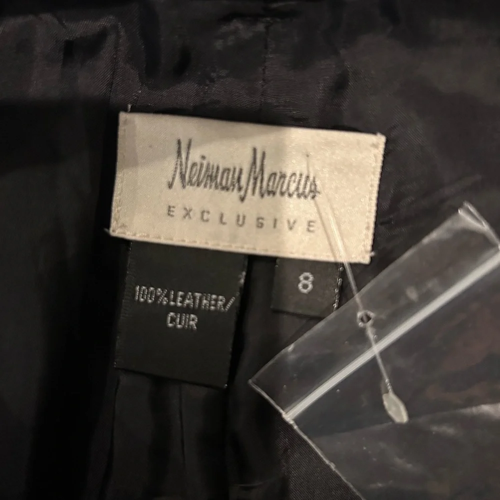 Neiman Marcus 100% Real Leather Pants Straight Leg - Picture 4 of 9